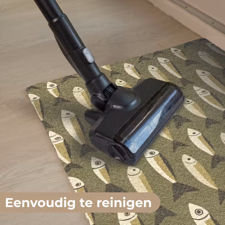 Vis - Patroon - Groen Deurmat klein 898 -reinigen_NL