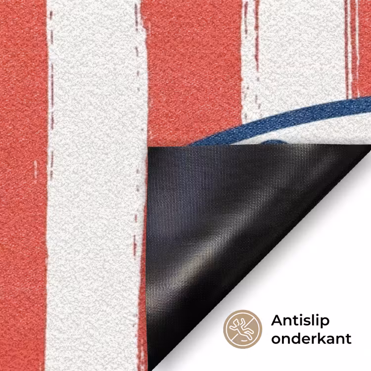 Vis - Patroon - Strepen - Illustratie - Rood Deurmat klein -antislip_NL