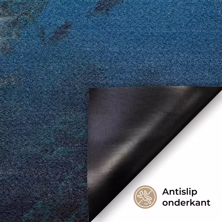 Vis - School - Oceaan - Natuur - Blauw Deurmat klein -antislip_NL