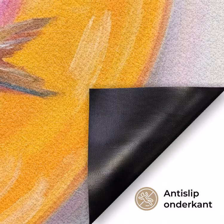 Vis - Vier - Eten - Modern - Kleurrijk Deurmat klein -antislip_NL