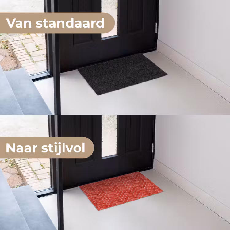 Visgraat - Tegel - Rood Deurmat klein 898 -voor-na_NL