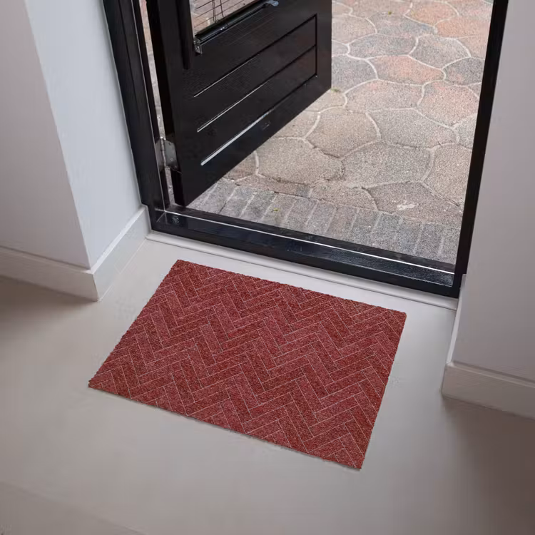Visgraat - Wandtegel - Bordeaux - Rood Deurmat klein 898 -sfeer5