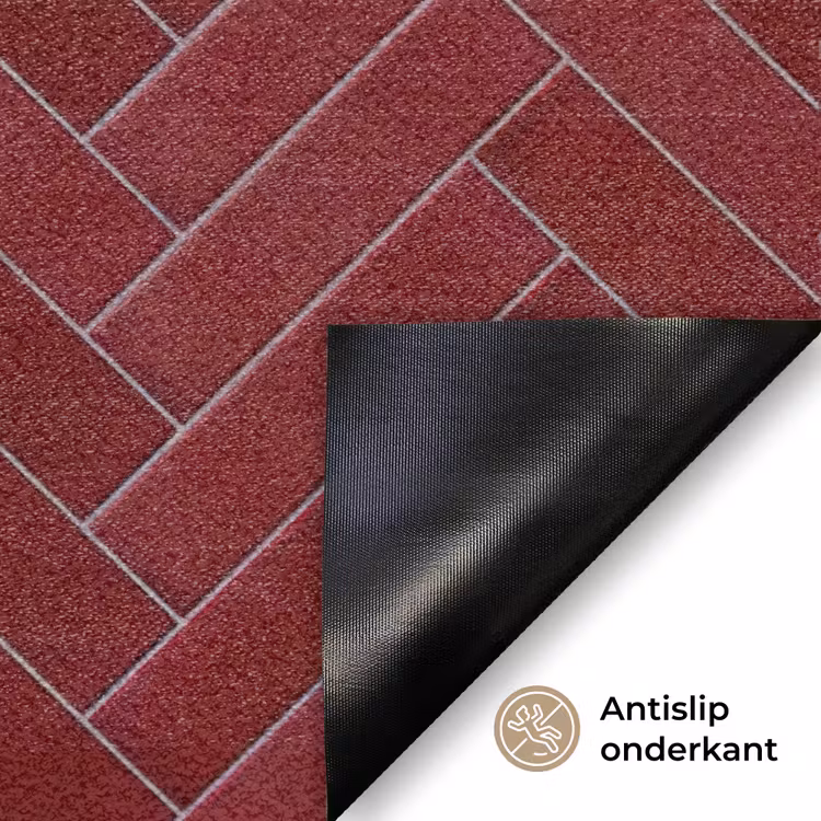 Visgraat - Wandtegel - Bordeaux - Rood Deurmat klein 898 -antislip_NL