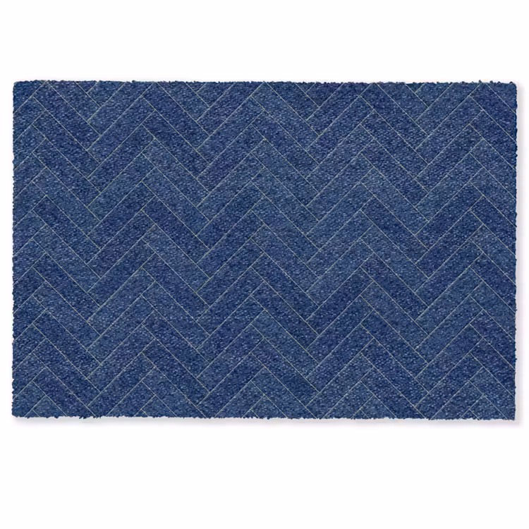 Visgraat - Wandtegel - Donkerblauw - Navy Blue Deurmat klein 898 -zkaufland3d