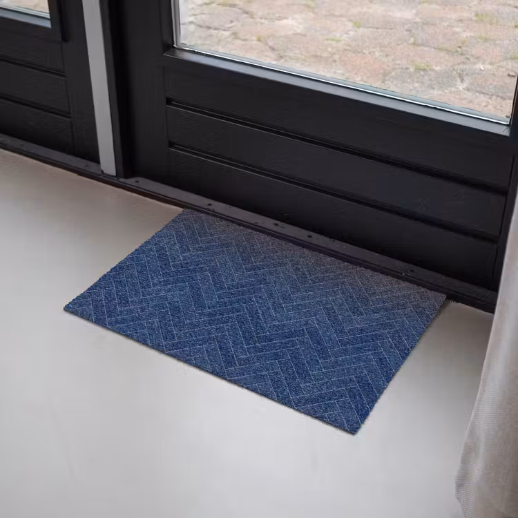 Visgraat - Wandtegel - Donkerblauw - Navy Blue Deurmat klein 898 -sfeer2