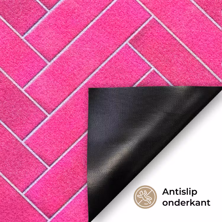 Visgraat - Wandtegel - Fuchsia - Roze Deurmat klein 898 -antislip_NL