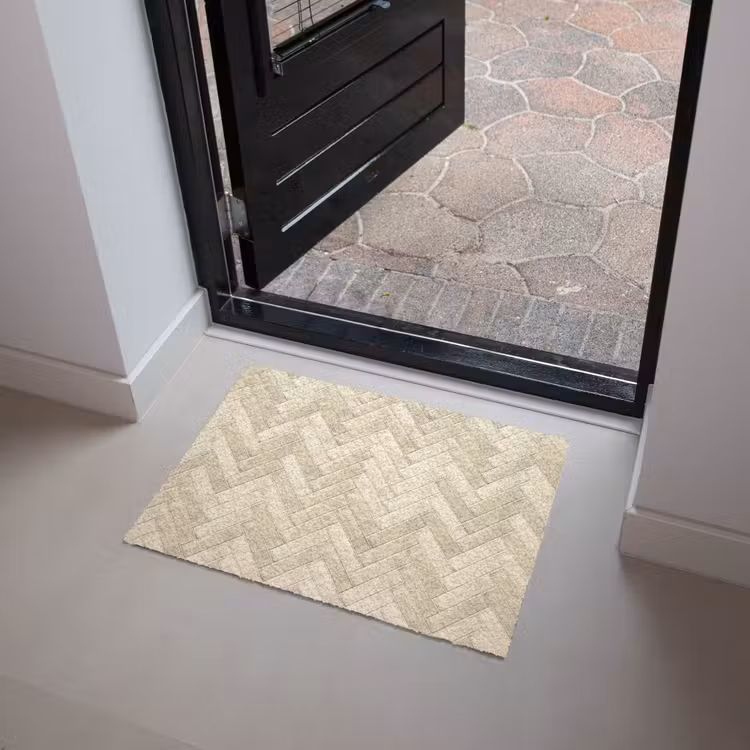 Visgraat - Wandtegel - Licht Beige Deurmat klein 898 -sfeer5