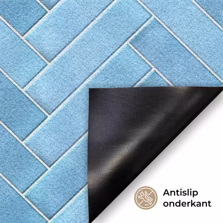 Visgraat - Wandtegel - Lichtblauw Deurmat klein 898 -antislip_NL