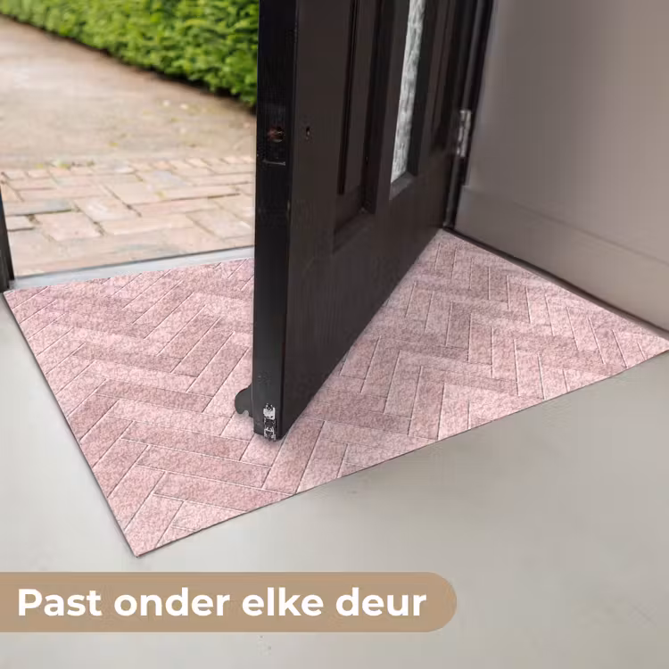 Visgraat - Wandtegel - Lichtroze Deurmat klein 898 -USP_NL