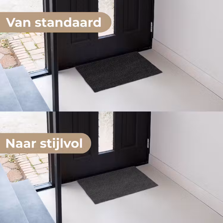 Visgraat - Wandtegel - Mat - Zwart Deurmat klein 898 -voor-na_NL