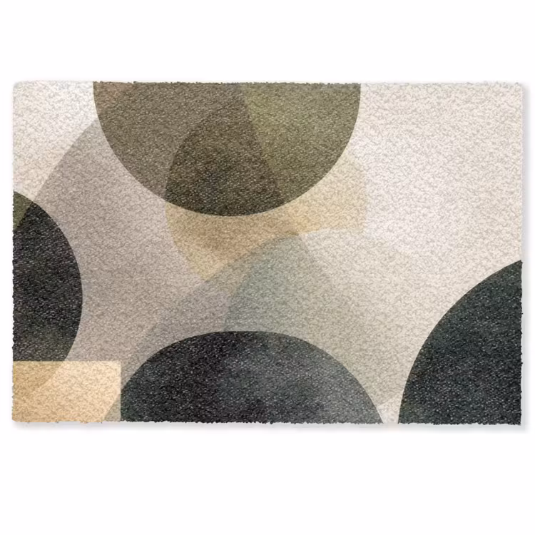Vlakken - Abstract - Beige - Cirkels Deurmat klein -zkaufland3d