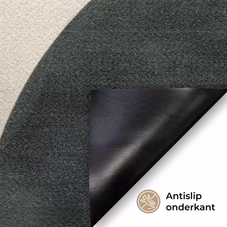Vlakken - Abstract - Beige - Cirkels Deurmat klein -antislip_NL