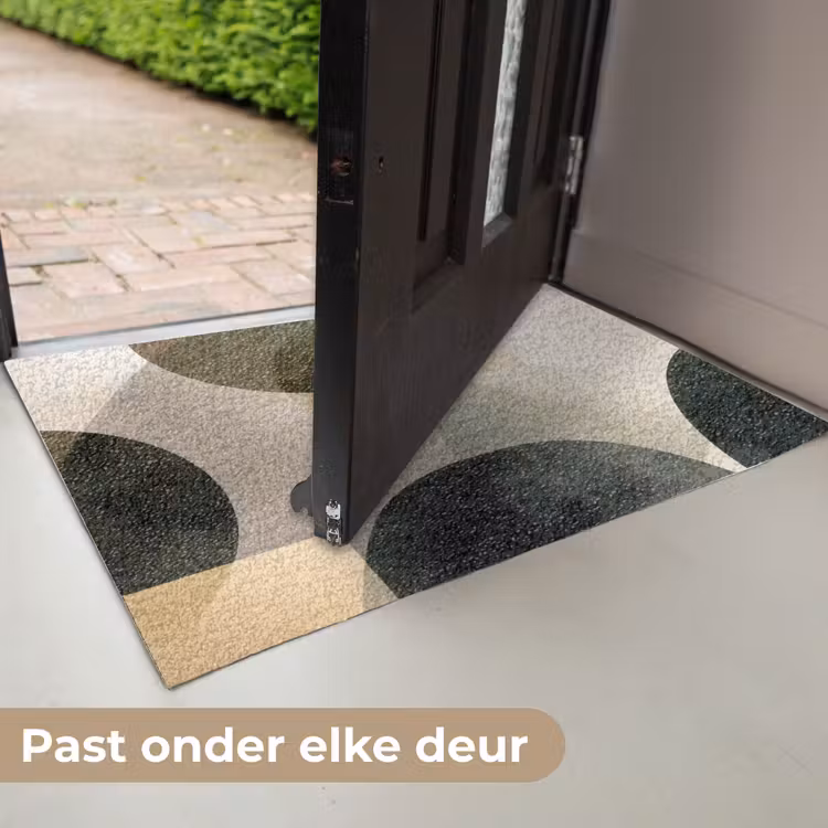 Vlakken - Abstract - Beige - Cirkels Deurmat klein -USP_NL