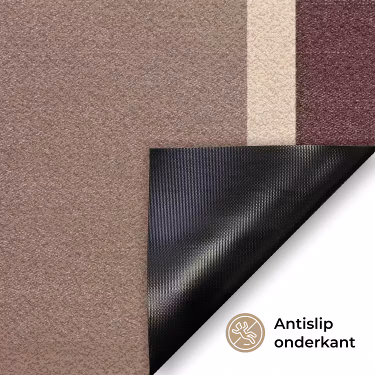 Vlakken - Abstract - Bordeaux - Lijnen Deurmat klein -antislip_NL