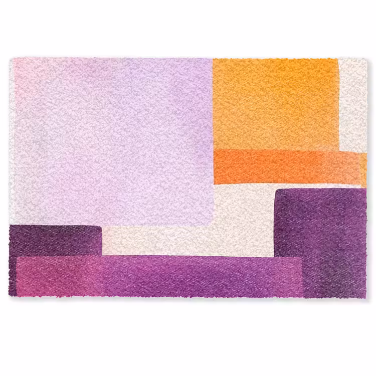 Vlakken - Abstract - Rechthoekig - Oranje Deurmat klein -zkaufland3d