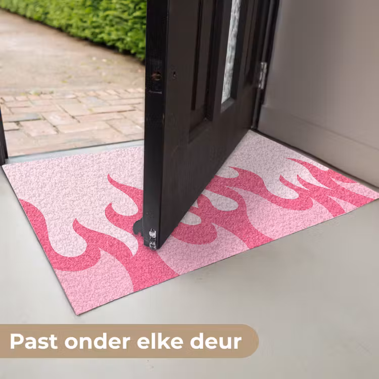 Vlammen - Patroon - Abstract - Modern - Roze Deurmat klein -USP_NL
