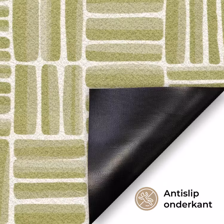 Vlecht - Patroon - Groen Deurmat klein 898 -antislip_NL