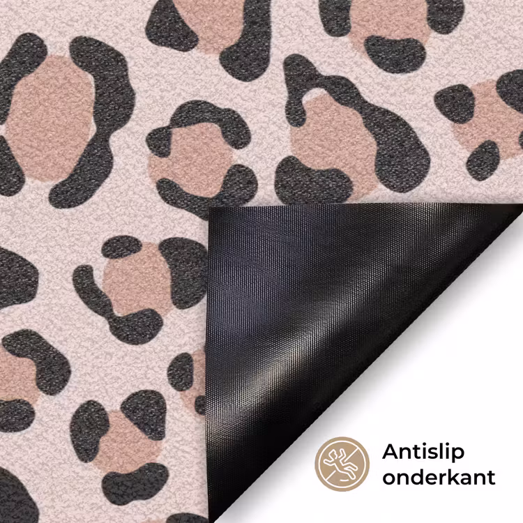 Vlekken - Beige - Luipaard Deurmat klein 898 -antislip_NL