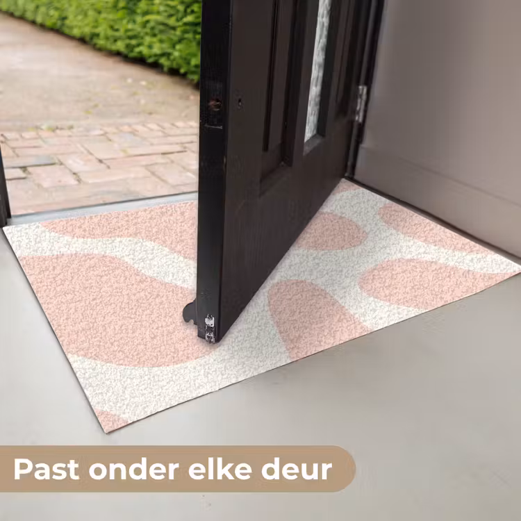 Vlekken - Wit - Roze - Patronen - Minimalistisch Deurmat klein -USP_NL