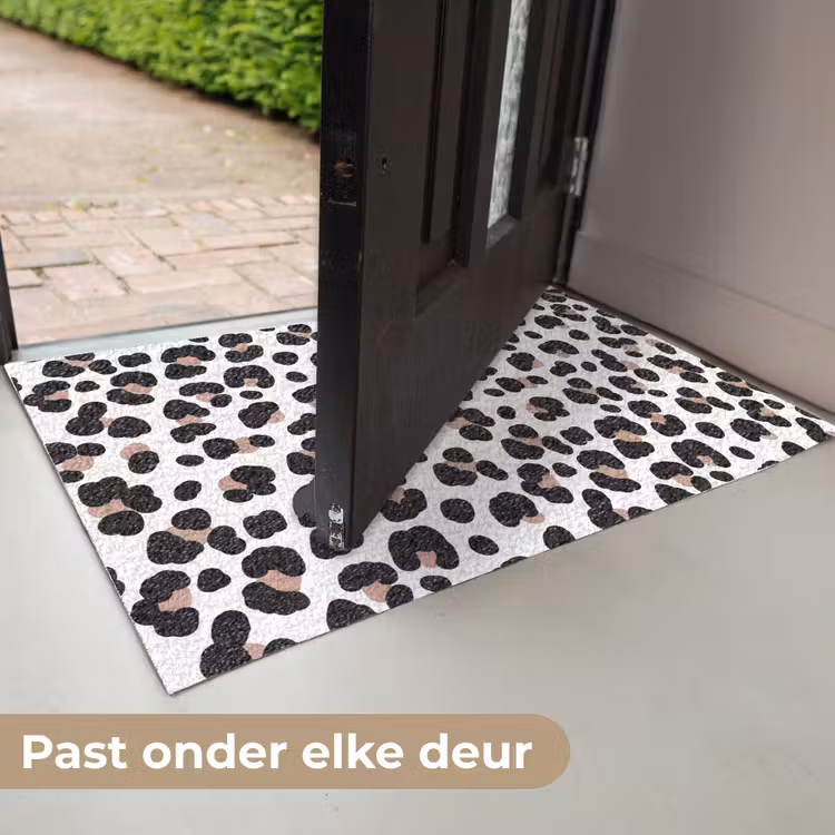 Vlekken - Zwart - Onregelmatig - Luipaard Deurmat klein 898 -USP_NL