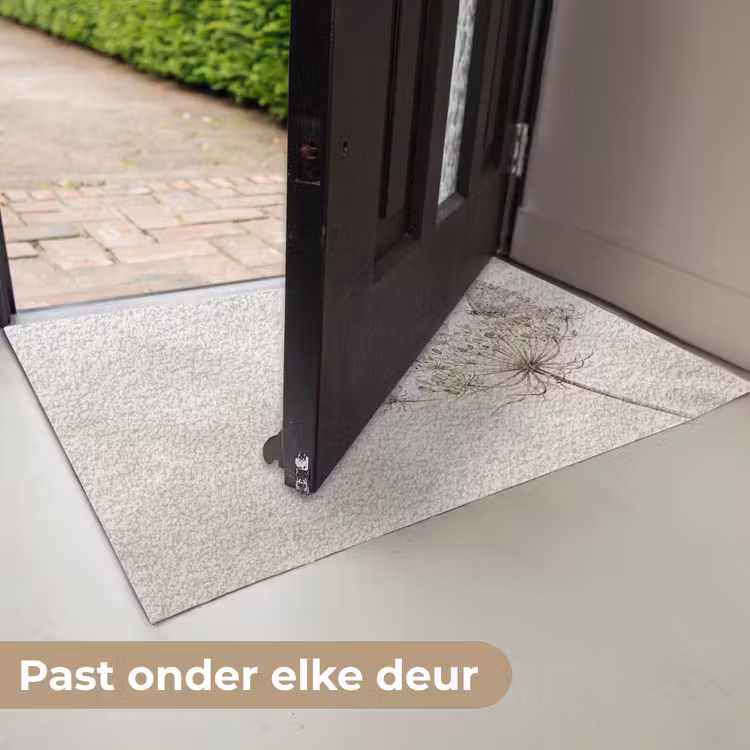 Vlinder - Bloem -Natuur - Beige Deurmat klein -USP_NL