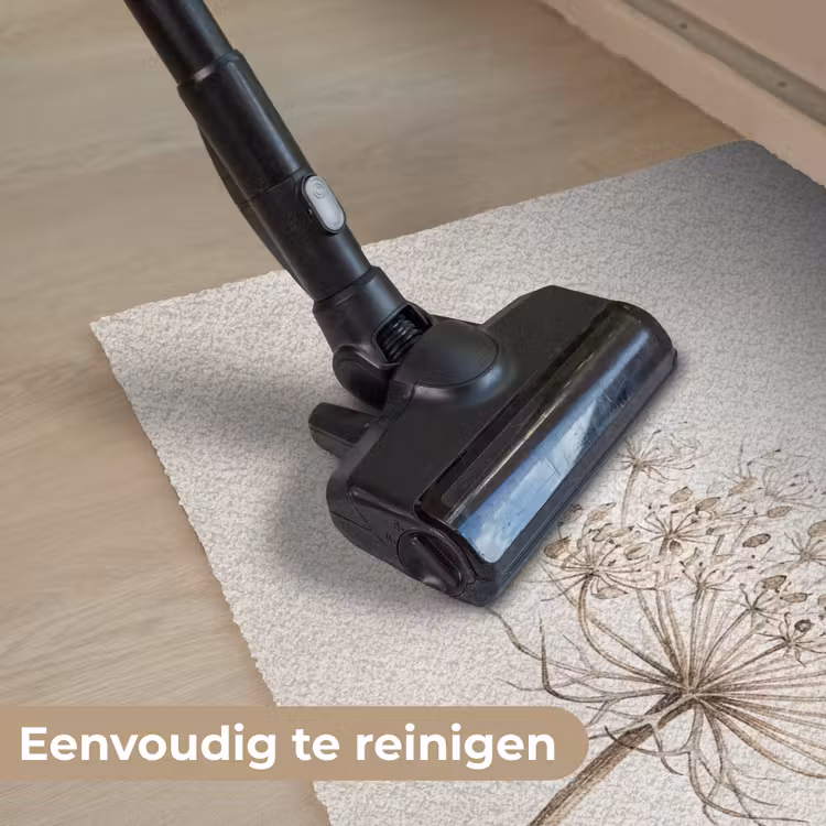 Vlinder - Bloem -Natuur - Beige Deurmat klein -reinigen_NL