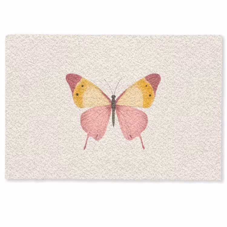 Vlinder - Illustratie - Roze Deurmat klein -zkaufland3d