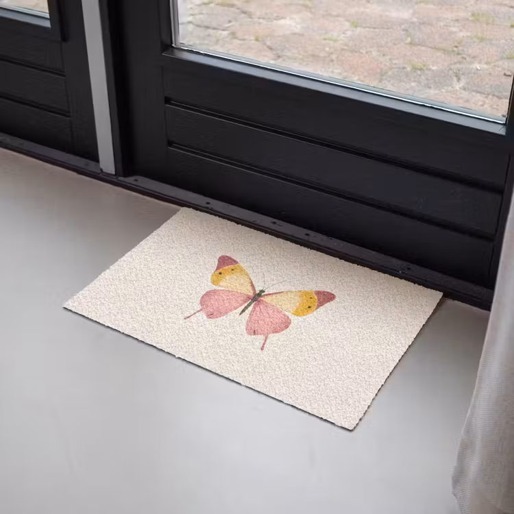 Vlinder - Illustratie - Roze Deurmat klein -sfeer2