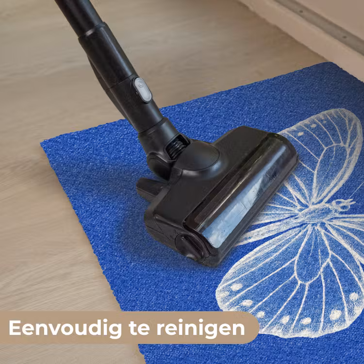 Vlinder - Wit - Getekend - Stippen Deurmat klein -reinigen_NL