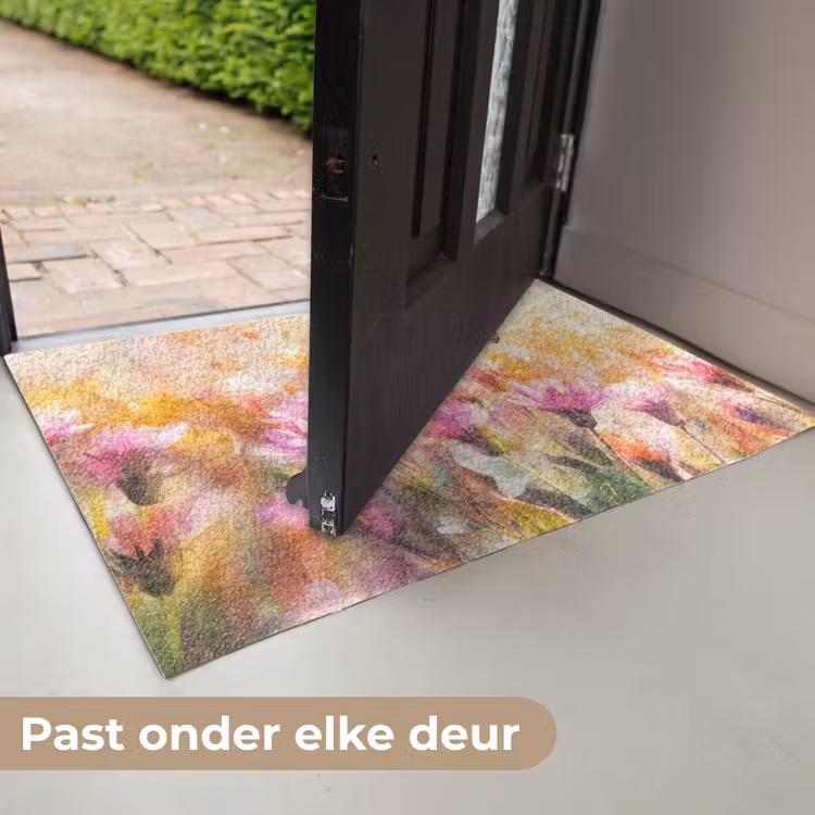 Vlinders - Oranje - Bloemen Deurmat klein -USP_NL
