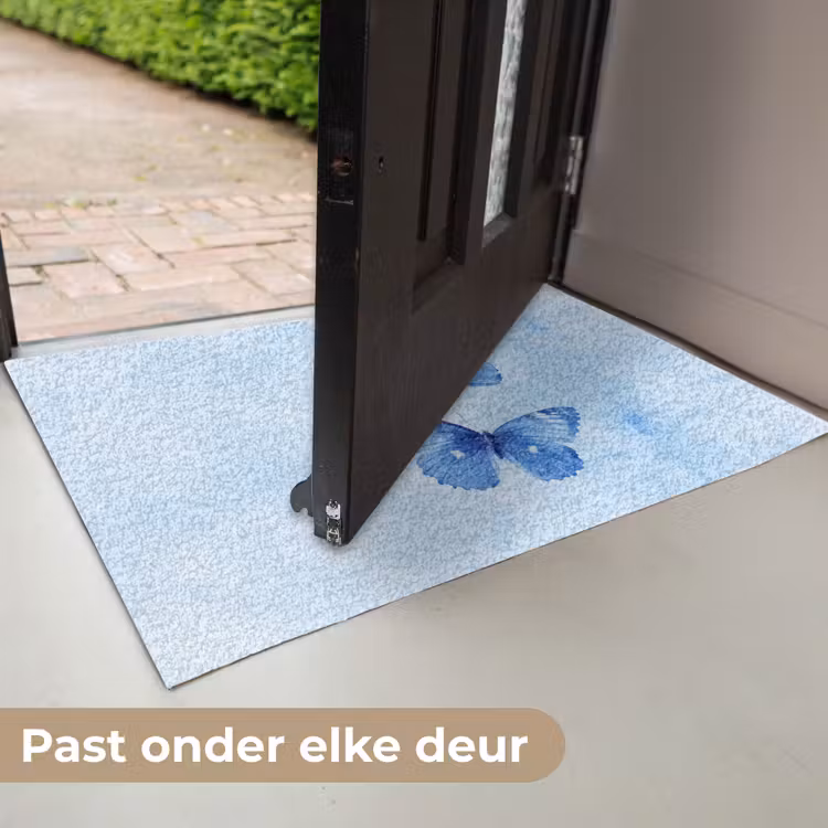 Vlinders - Sierlijk - Blauw Deurmat klein -USP_NL
