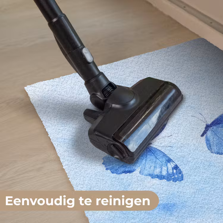 Vlinders - Sierlijk - Blauw Deurmat klein -reinigen_NL