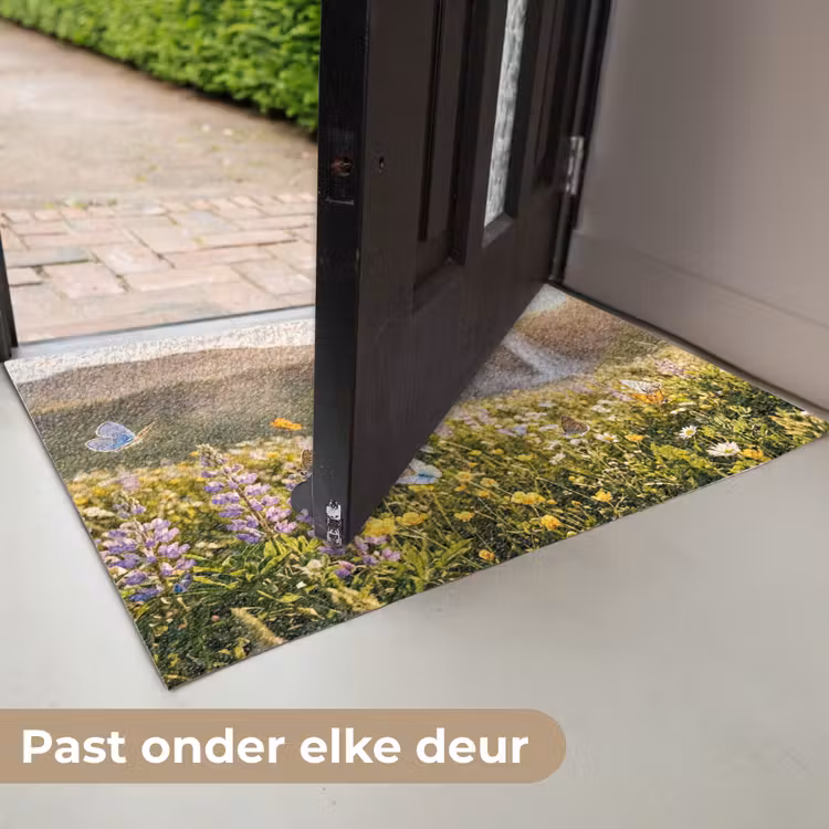 Vlinders - Waterval - Bloemenveld Deurmat klein -USP_NL