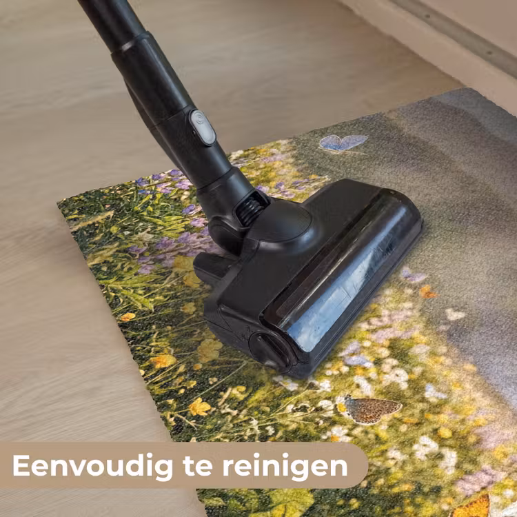Vlinders - Waterval - Bloemenveld Deurmat klein -reinigen_NL