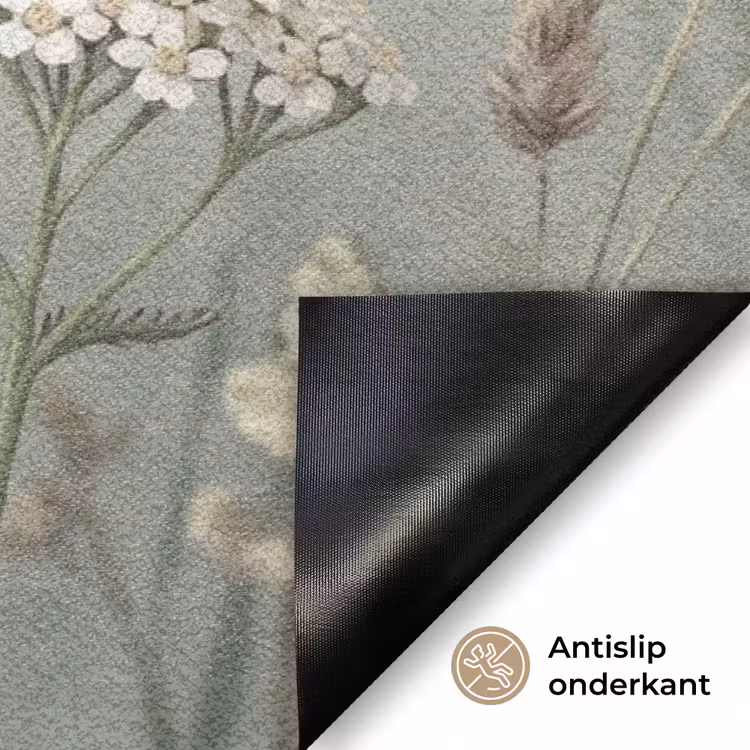 Vlinders - Wildbloemen - Illustratie - Kleurrijk Deurmat klein -antislip_NL