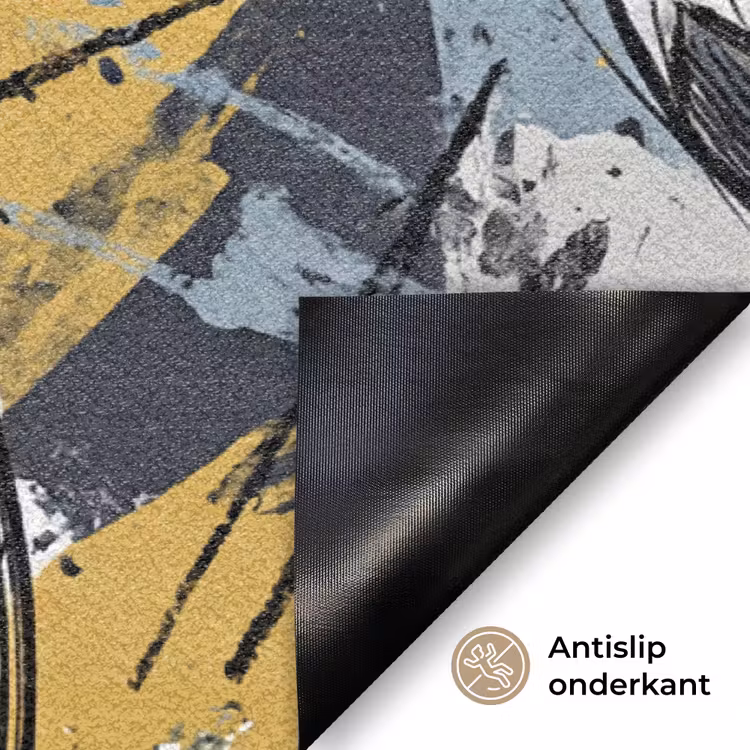 Voetbal - Abstract - Sport - Kleurrijk Deurmat klein -antislip_NL