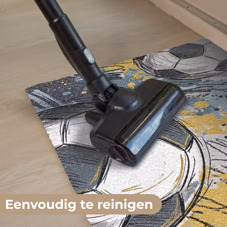 Voetbal - Abstract - Sport - Kleurrijk Deurmat klein -reinigen_NL
