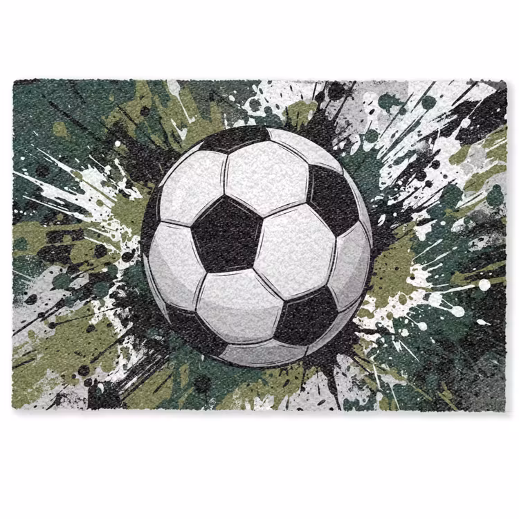 Voetbal - Verf - Spetters - Groen Deurmat klein -zkaufland3d