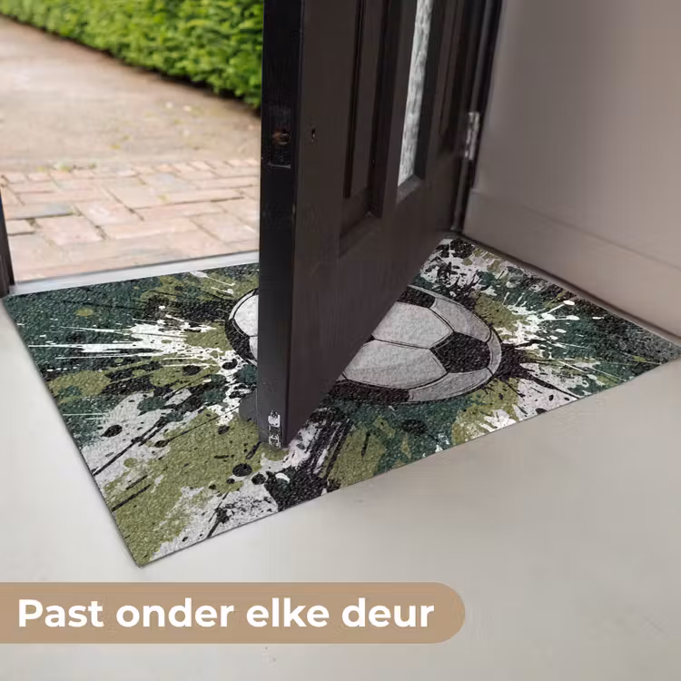 Voetbal - Verf - Spetters - Groen Deurmat klein -USP_NL