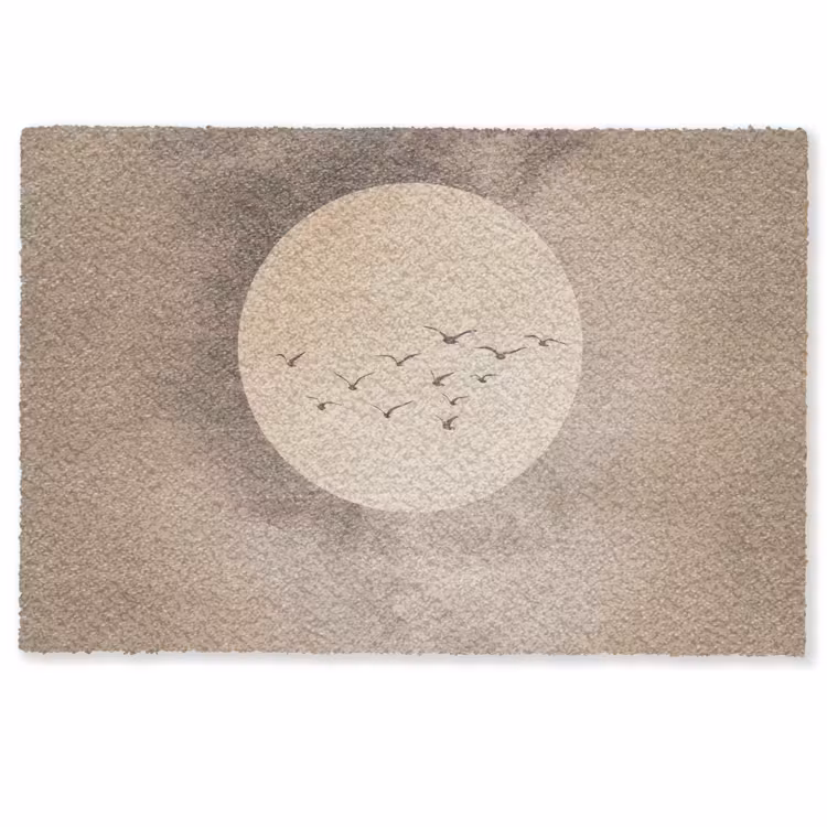 Vogel - Beige - Japandi Deurmat klein -zkaufland3d