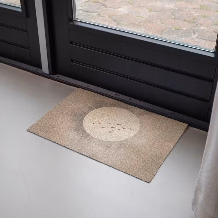 Vogel - Beige - Japandi Deurmat klein -sfeer2