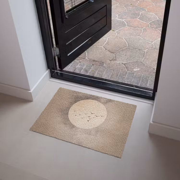 Vogel - Beige - Japandi Deurmat klein -sfeer5