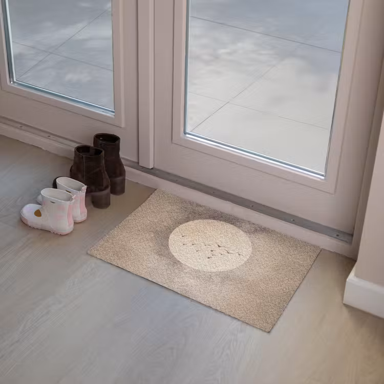 Vogel - Beige - Japandi Deurmat klein -sfeer3
