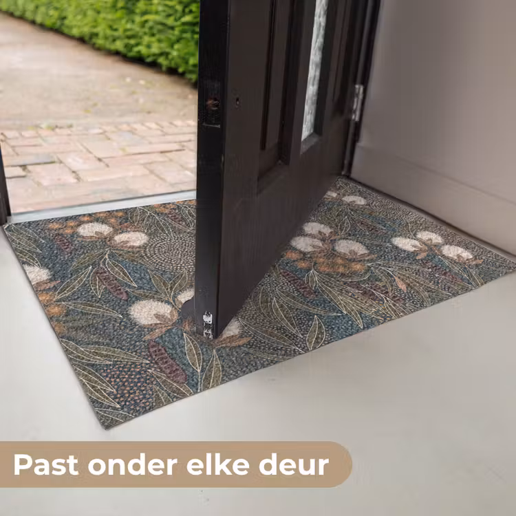 Vogel - Bladeren - Natuur - Illustratie - Groen Deurmat klein -USP_NL