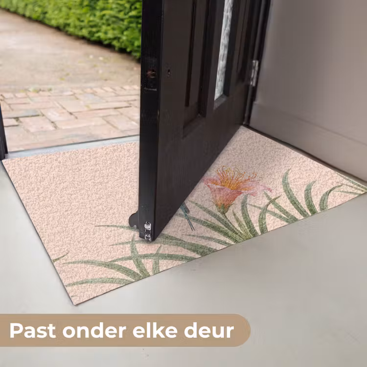 Vogel - Bloem - Natuur - Roze Deurmat klein -USP_NL