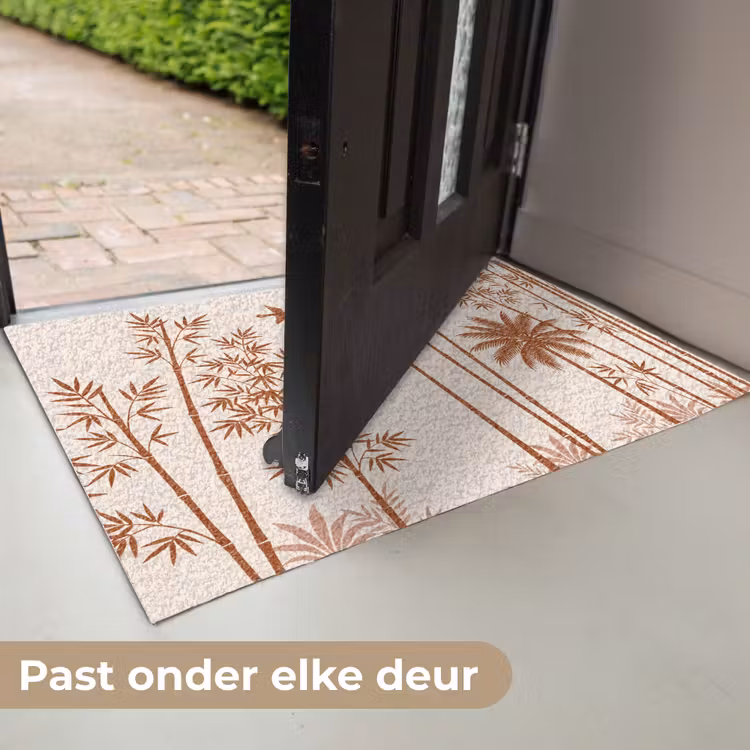 Vogel - Boom - Tropisch - Minimalistisch - Bruin Deurmat klein -USP_NL