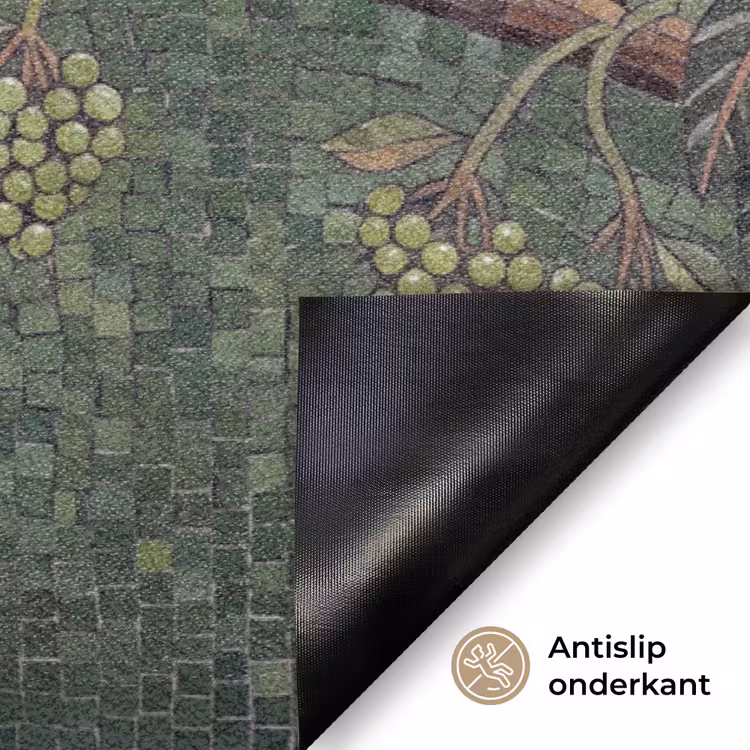 Vogel - Dier - Jungle - Mozaïek - Natuur Deurmat klein -antislip_NL