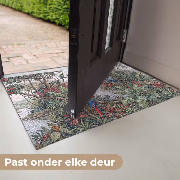 Vogel - Jungle - Natuur - Mozaïek - Groen Deurmat klein -USP_NL