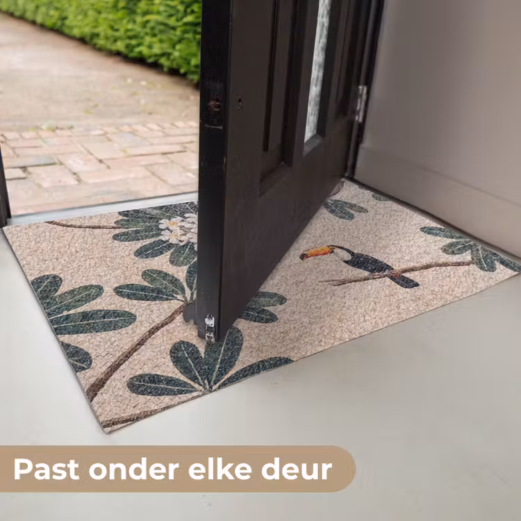 Vogel - Mozaïek - Tropisch - Natuur - Kleurrijk Deurmat klein -USP_NL