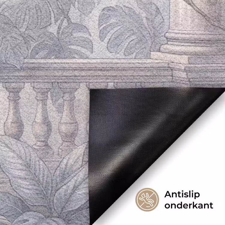 Vogel - Pauw - Architectuur - Klassiek - Groen Deurmat klein -antislip_NL